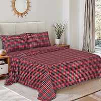Vista 232 de RUVANTI Flannel Sheets Twin Size - 100% Cotton Double Brushed Twin Sheets Set, Deep Pockets 16 Inches, All Seasons Breathable & Extra Soft Bed Bali