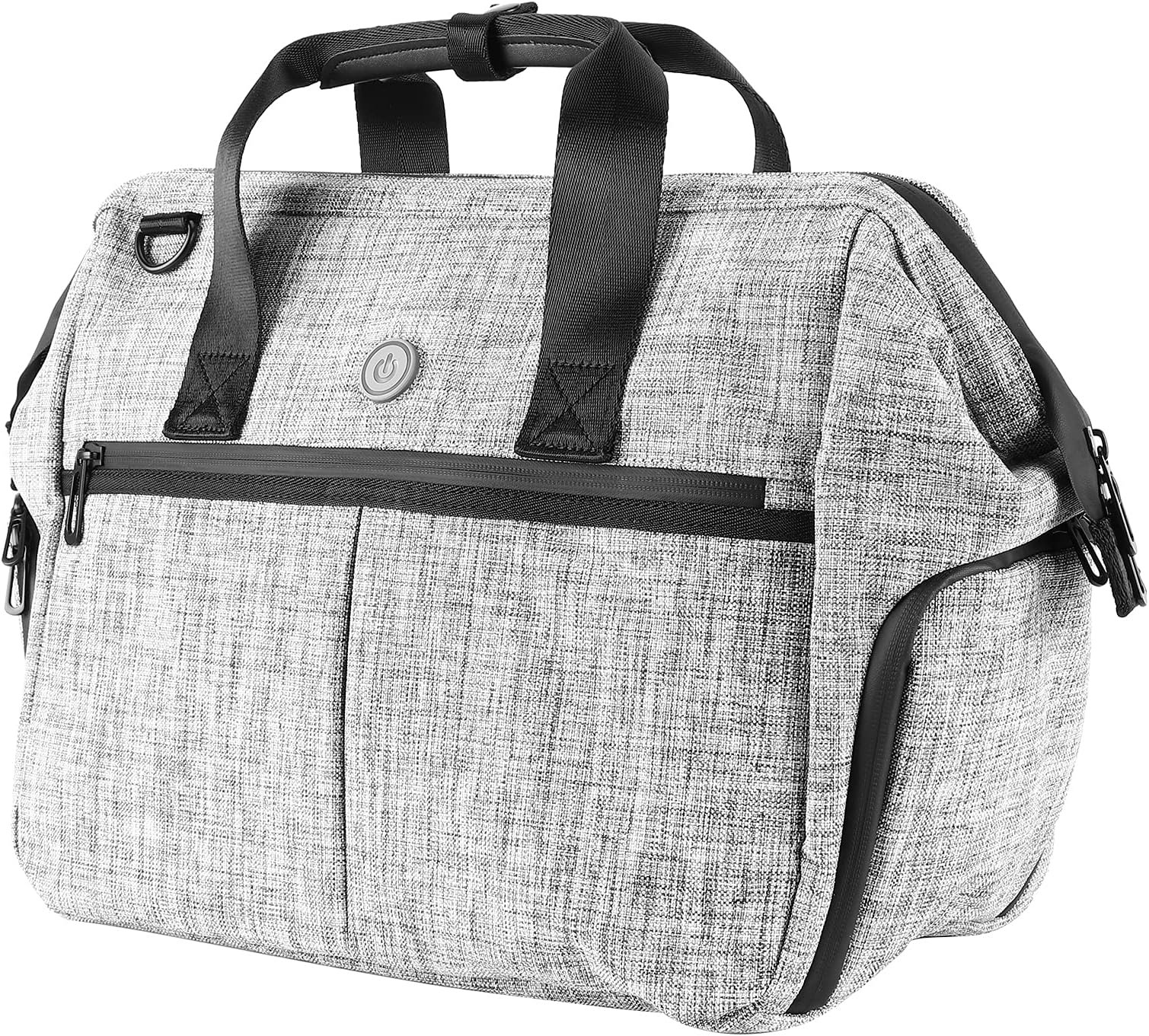 DiydegGym Bag, Ozone Cleaning USB Interface waterproof lining Sports Duffel Bags with LED light reminder, Multi Functional Large Capacity Travel Duffel Bag, Shoes Clothes Storage Bag for Women Men(Gray)