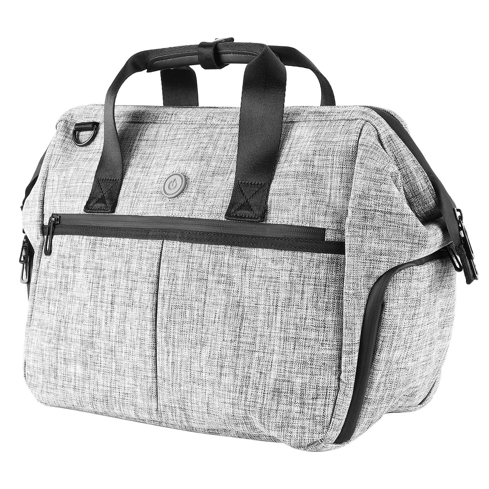 DiydegGym Bag, Ozone Cleaning USB Interface waterproof lining Sports Duffel Bags with LED light reminder, Multi Functional Large Capacity Travel Duffel Bag, Shoes Clothes Storage Bag for Women Men(Gray)