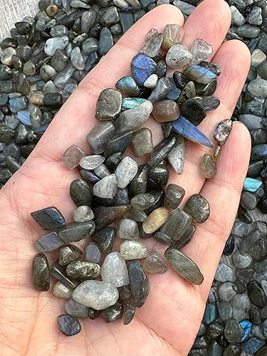 Miniatura 9 de GAF TREASURES Chips de piedras preciosas semi pulidas naturales al por mayor, mini cristales triturados, formas irregulares, chips de cristal sin