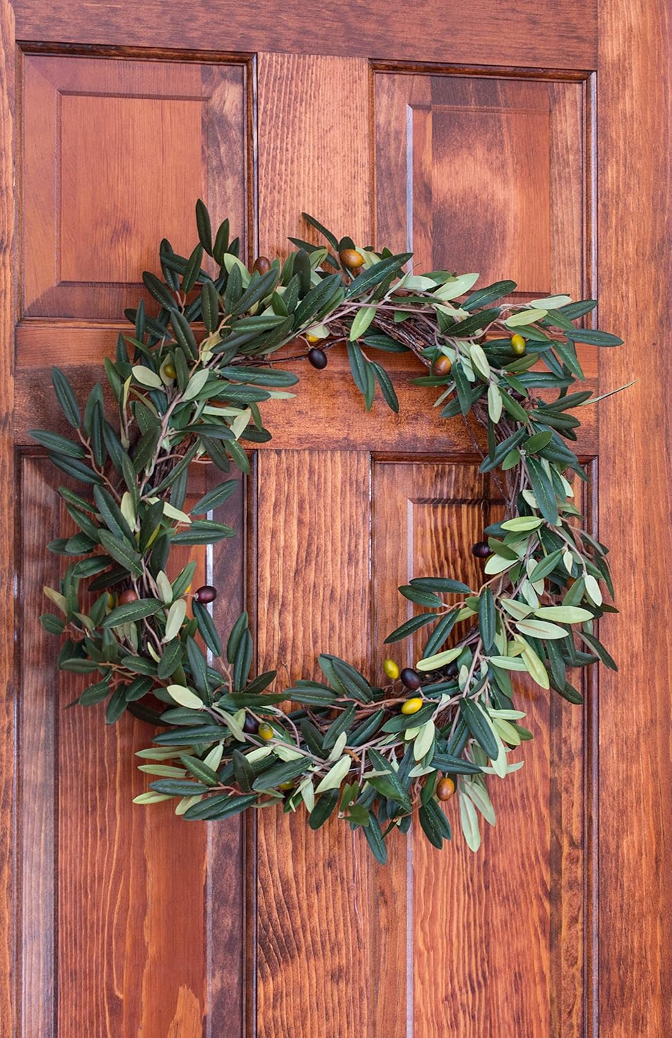 Nearly Natural 20in. Artificial Olive Wreath