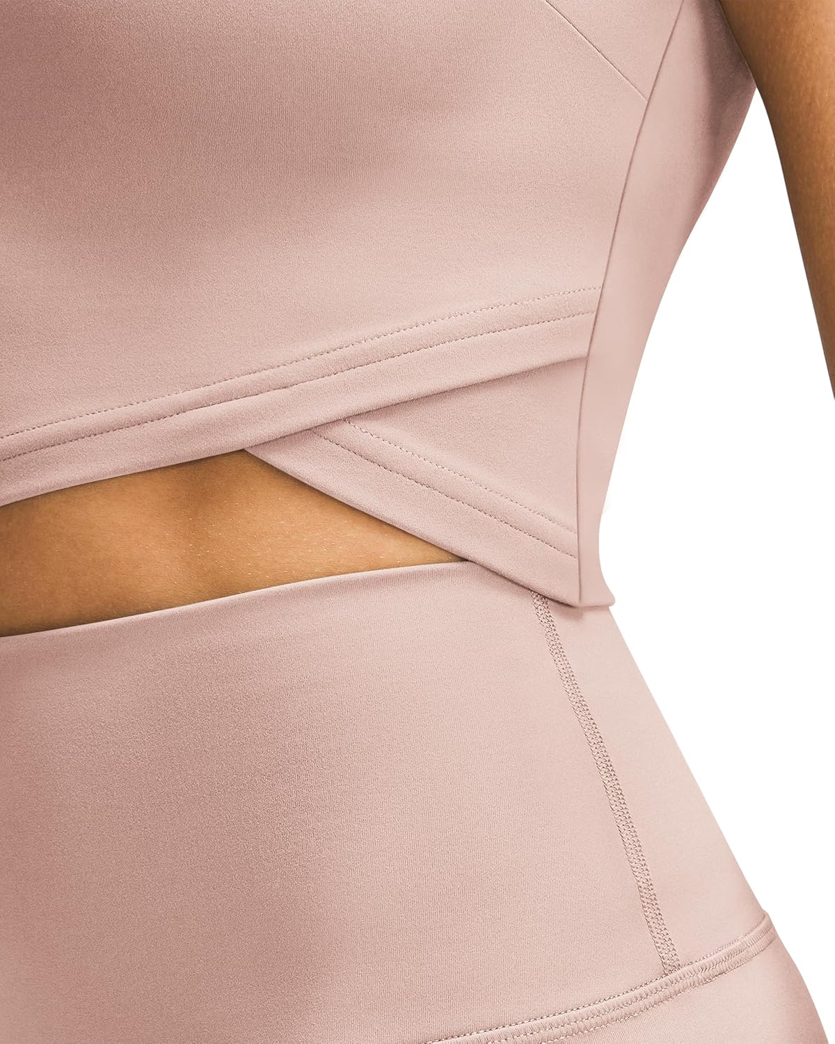 QUEENIEKE Womens One Shoulder Sports Tank Tops Built in Bra Yoga Vest Workout Cute Sleeveless Shirt Medium Support Tank - Image 4