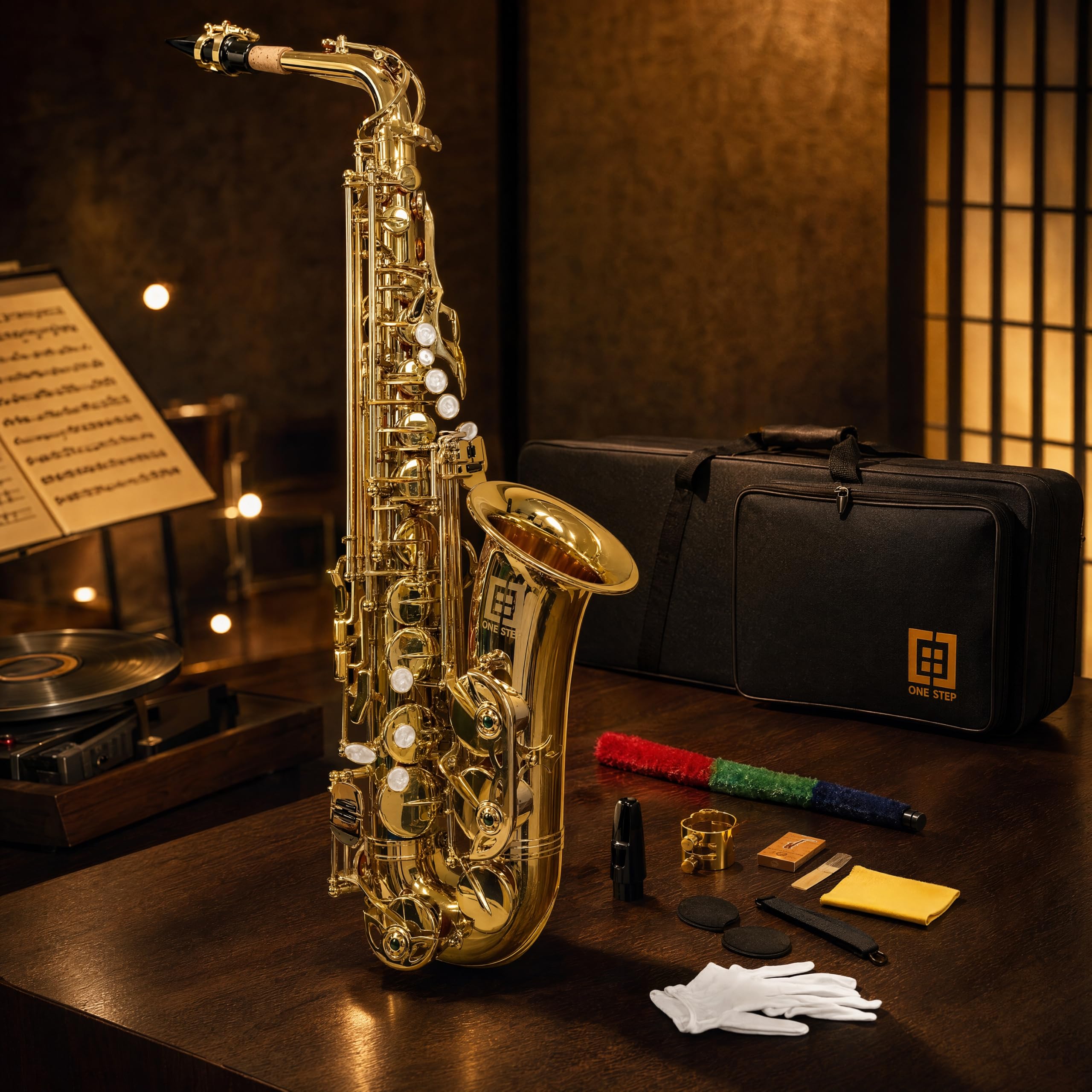 Amazon | アルトサックス 11点セット E Saxophone ゴールドラッカー