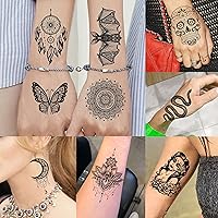 Vista 6 de Tatuajes temporales, diseño de flor 011