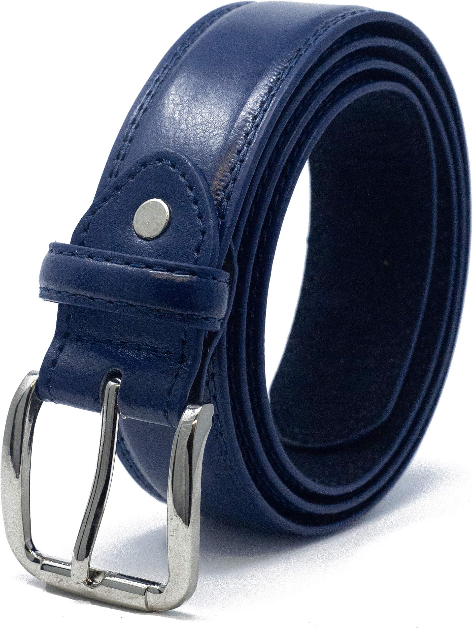 Mens Double Stitched Leather Lined Suit Trouser Belt