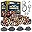 NATIONAL GEOGRAPHIC Rock Refill - Mega Madagascar Pack, 3 lb of Gemstones Including Rose Quartz, Jasper, Labradorite, & More, Tumbler Grit & Jewelry Settings