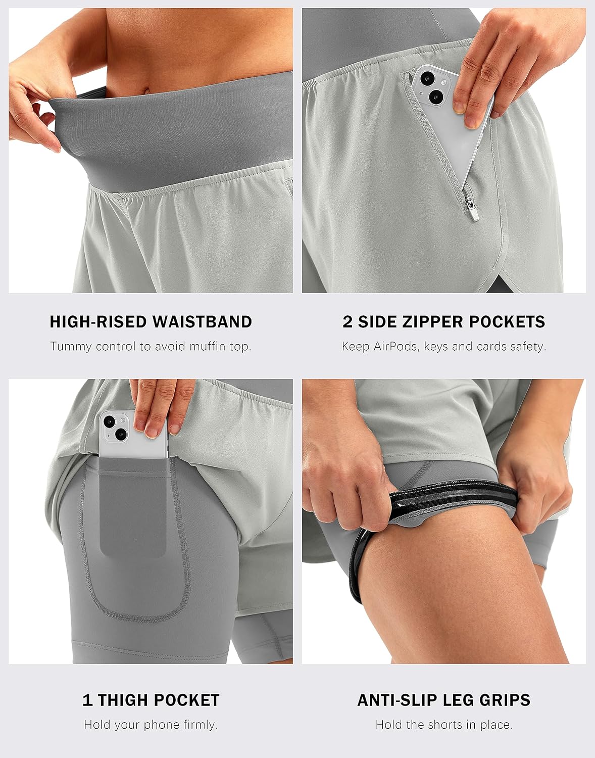 Bikewa Women's Mountain Bike Shorts 4D Padded Cycling Riding Biking Bicycle Biker Cycle Shorts for Women Zipper Pockets - Image 5