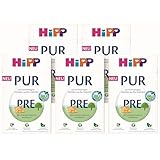 HiPP PRE PUR Anfangsmilch (5 x 500g), von Geburt an, mit hochwertigem Milchfett aus Bio-Vollmilch, ohne Palmöl, nur Lactose, mit wichtigen Vitaminen & Nährstoffen, in bester Bio-Qualität