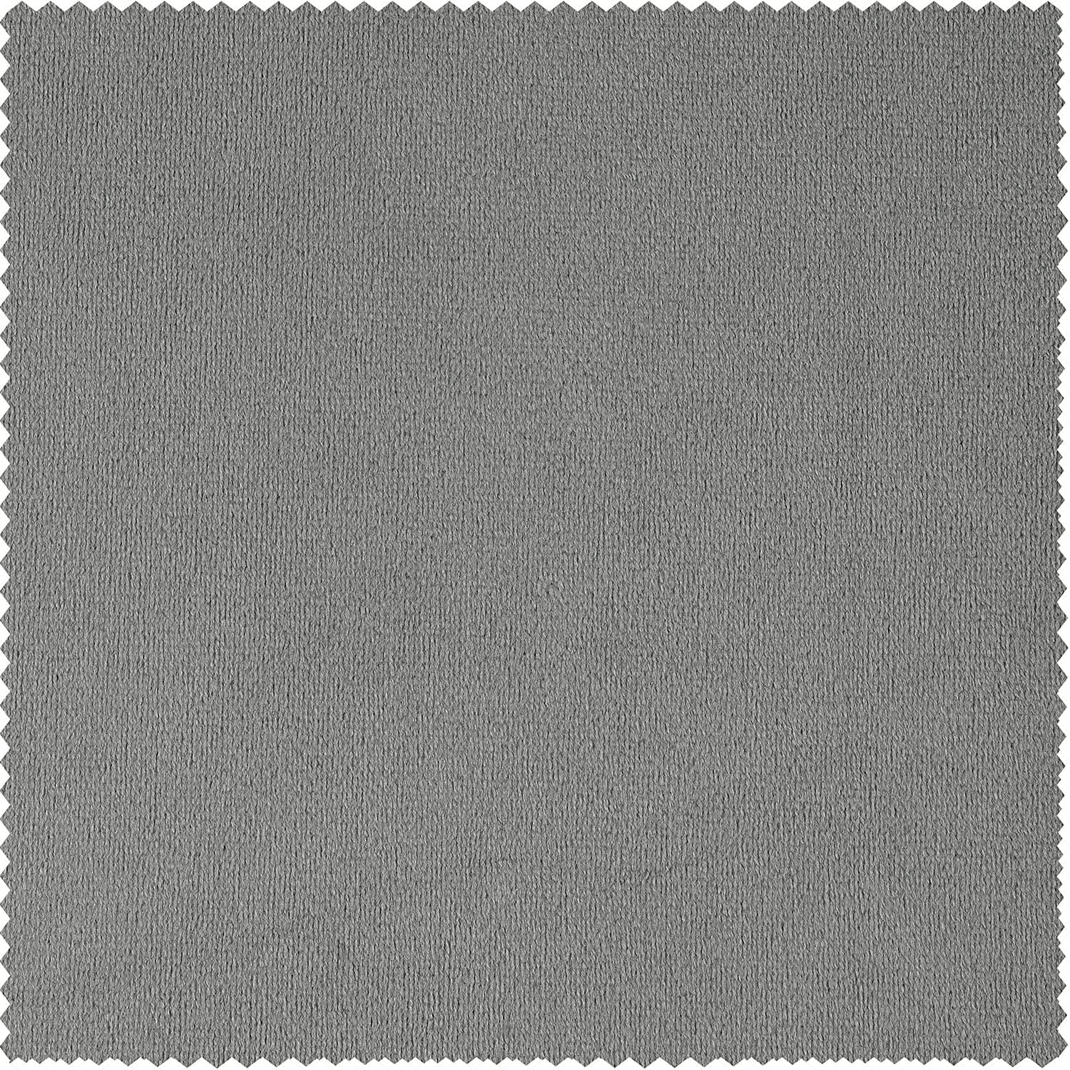 HPD Half Price Drapes Extra Wide Grommet Blackout Velvet Curtains 108 Inches Long Heat & Full Light Blocking Blackout Curtains for Bedroom & Living Room (1 Panel), 100W x 108L, Silver Grey