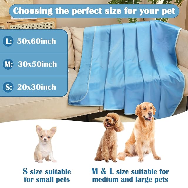 Foto 8 de 8 de Pawsee Manta Impermeable Refrescante para Perros, Funda Impermeable Reversible, Protector de Muebles, Lavable