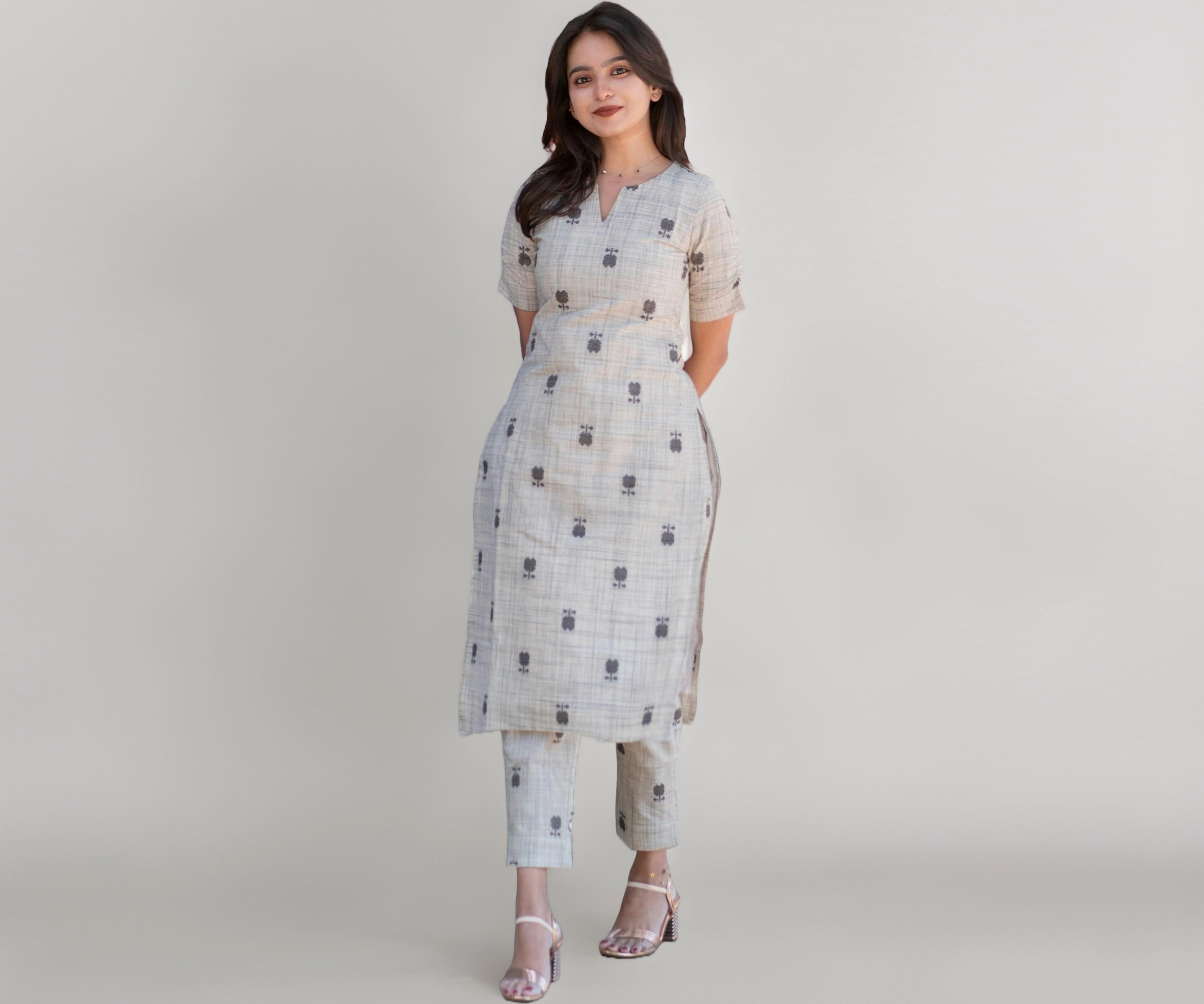 ANNI DESIGNER Women's Rayon Viscose Straight Printed Kurta with Pant
