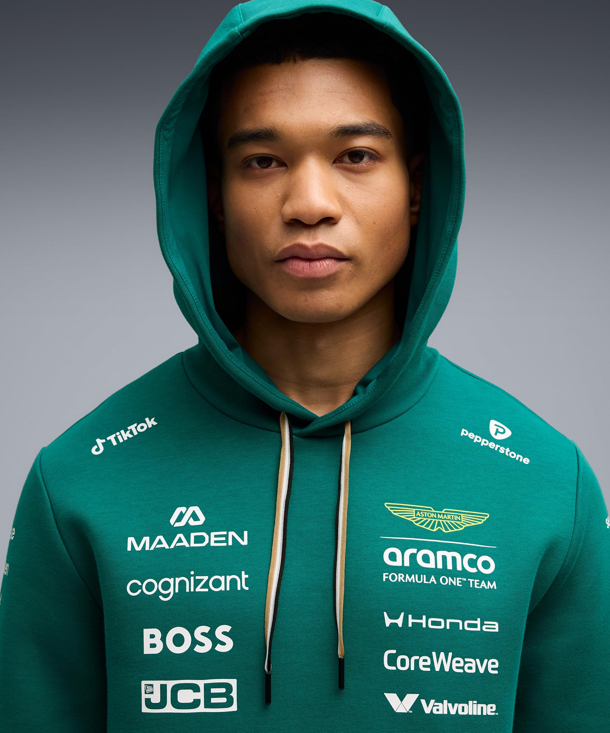 PUMA Aston Martin F1 2026 Sudadera con Capucha del Equipo para Hombre – Verde