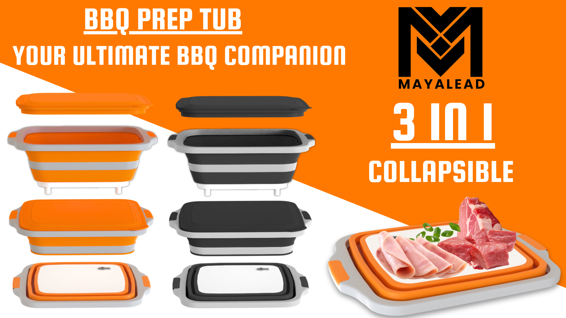 Amazon.com: MAYALEAD BBQ Prep Tub with 2 Pcs Meat Shredder Claws
