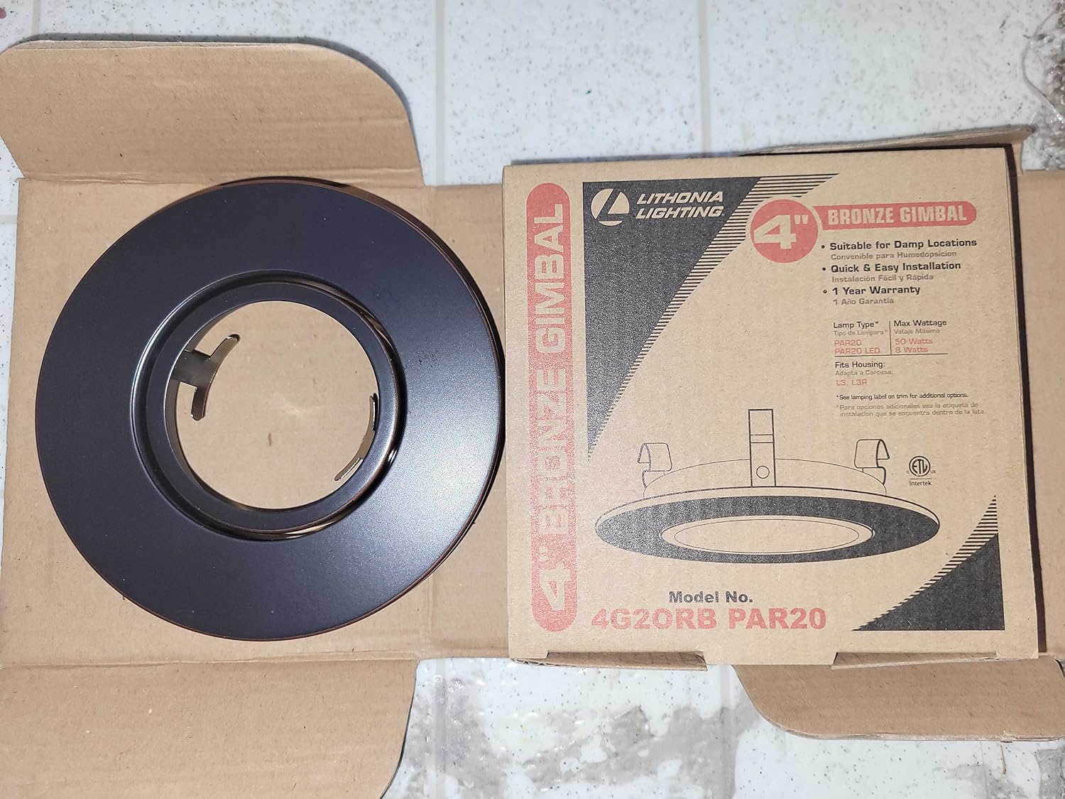 PAR20 R6-4" Oil Rubbbed Bronze Gimbal - PAR20-6 Packs, 4G2ORB