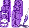 Reusable Mop Pads Refills Compatible with Swiffer Wet Jet Spray Mop, Wet Pads Refill Wet Jet Pads Refills for Swiffer Mop, Microfiber Mop Pad Replacements Wet Dry Mop Heads for Floor Cleaning, 6 Pack