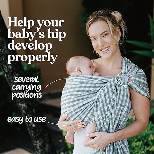 Miniatura 3 de Nalakai Portabebés con anillo de lino suave, envoltura de bebé, comodidad, estilo y retribución, lleva a tu pequeño con amor