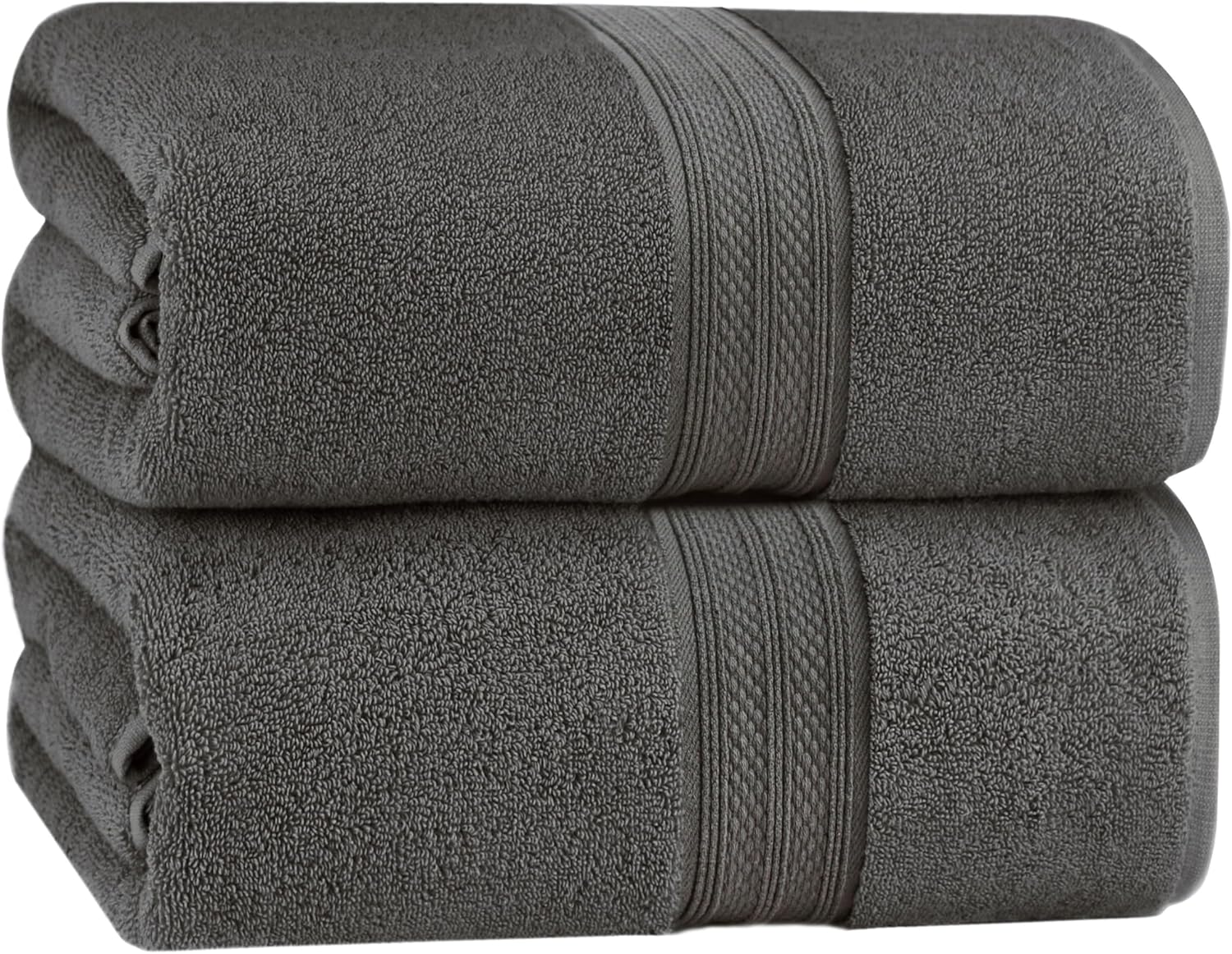 COTTON CRAFT Soft Giant Bath Sheet - 2 Pack Oversized 35x70 Extra Large Luxury Bath Towel - Plush 600 GSM - 100% Ringspun Cotton - Absorbent Quick Dry Bathroom Shower Hotel Spa Towel Sheet - Charcoal