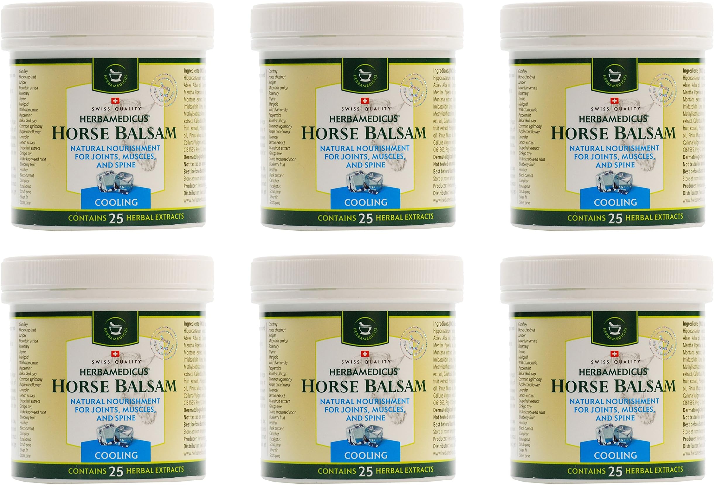 (6 Pack) - Herbamedicus - Horse Balsam Cooling | 250ml | 6 Pack Bundle