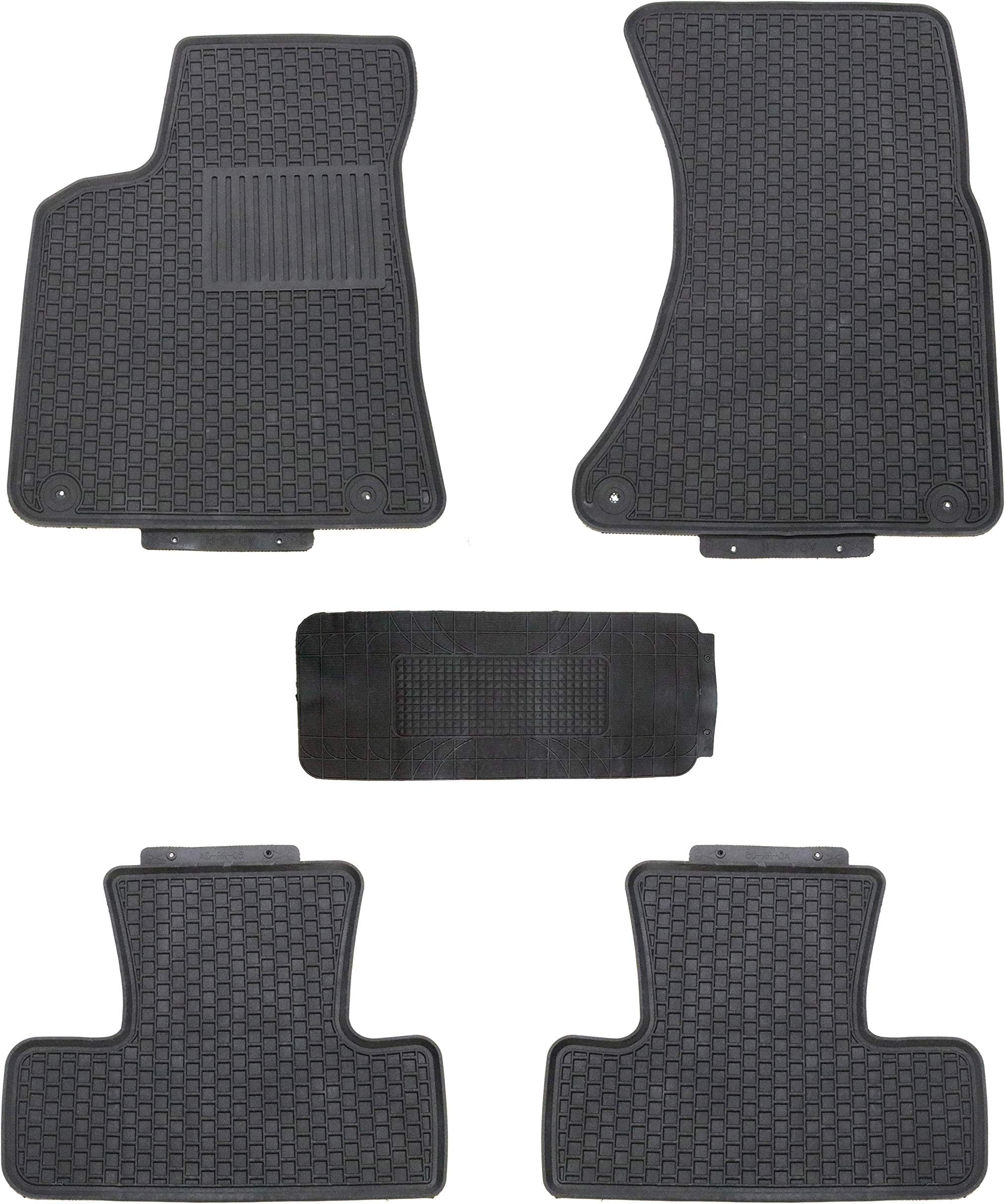 TMB Floor Mats Compatible with Audi Q5 SQ5 2009-2017 All Weather Rubber Liners Oderless Anti Slip