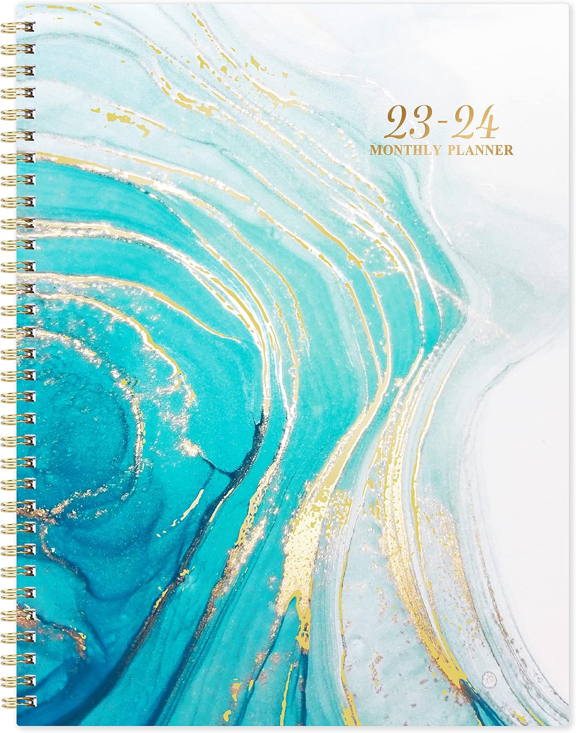 2023-2024 Monthly Planner/Calendar - Jul. 2023 - Dec. 2024, 18 Months Planner with Tabs & Note Pages, 9" x 11", Twin-Wire Binding and Two-Side Pocket, Perfect Organizer