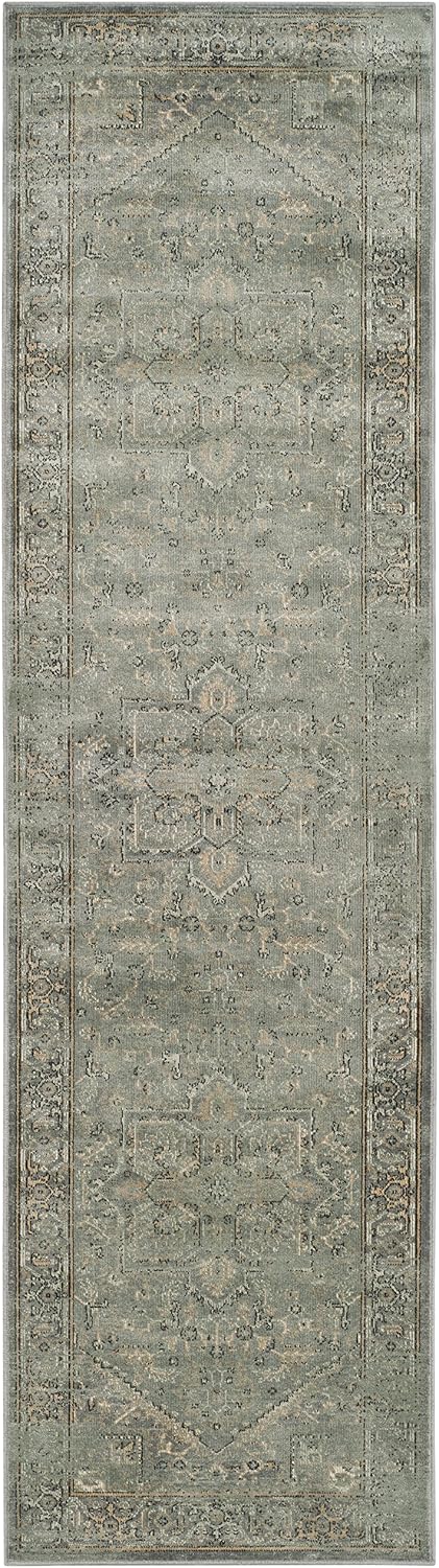 Safavieh Traditional Indoor Woven Runner Area Rug, Vintage Collection, VTG114, in Grey / Multi - Image 3