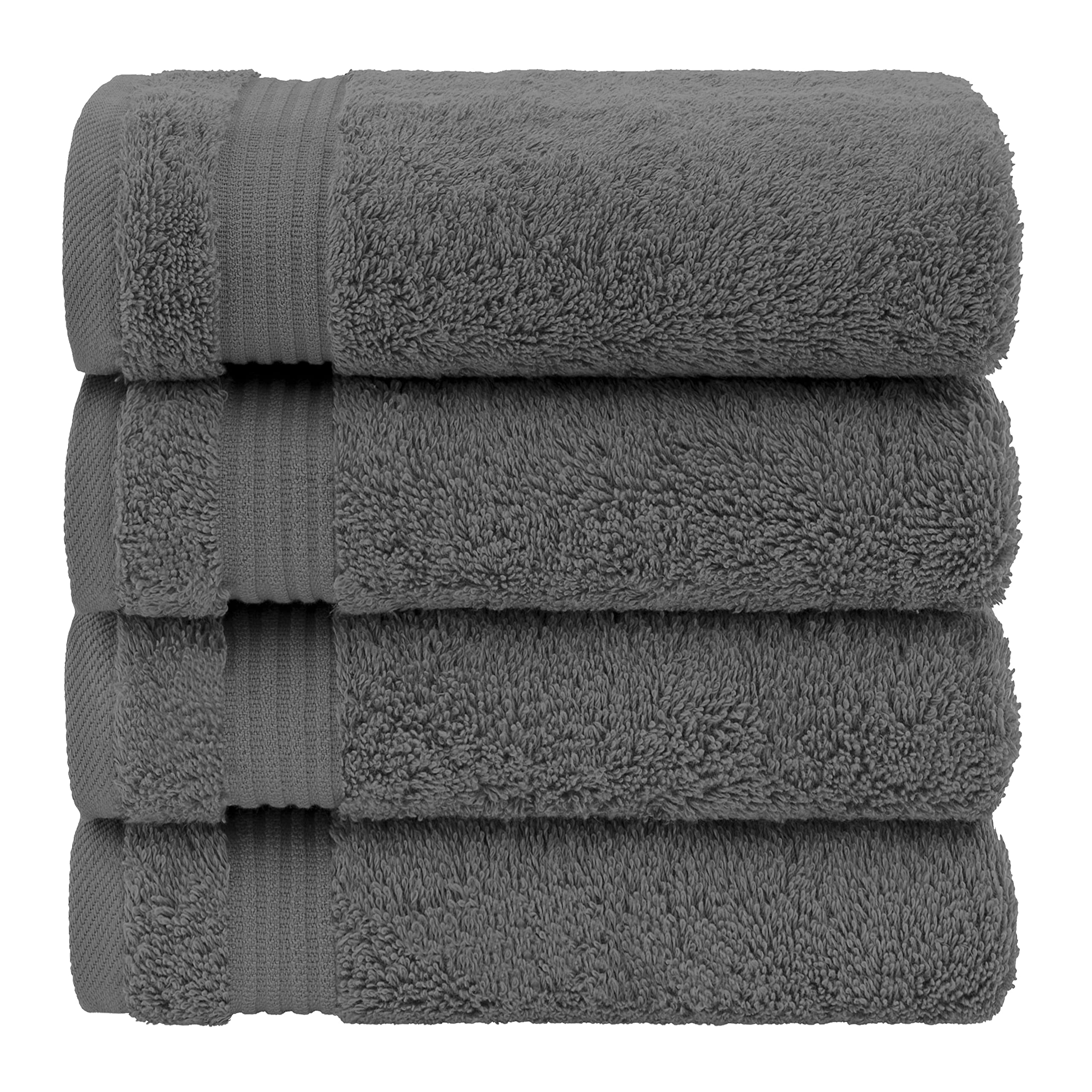 American Veteran Towel, Juego de 4 Toallas de Mano para baño, 100% algodón, Juego de Toallas de Mano turcas Clearance Prime, Toallas de Mano Suaves, Toallas de Mano Gris Oscuro