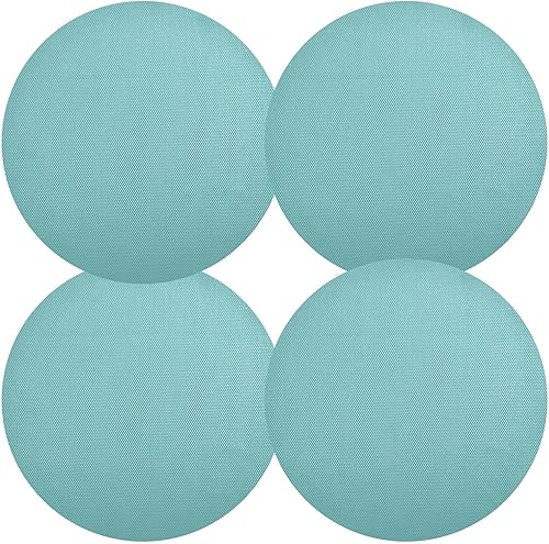 Miniatura 2 de Cadet Blue - Manteles individuales redondos, manteles individuales circulares, manteles individuales grandes de poliéster de PVC, tapetes de