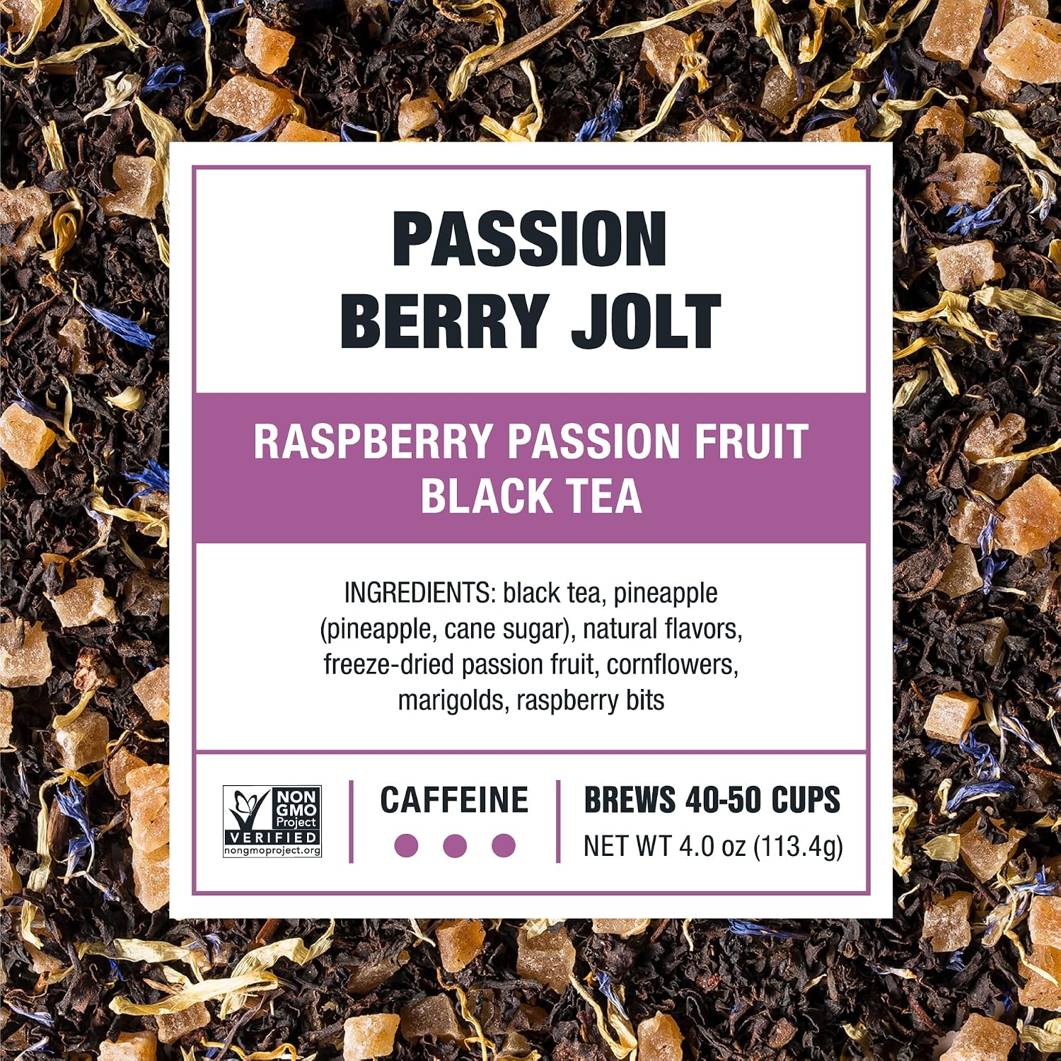 Tiesta Tea - Passion Berry Jolt, Loose Leaf, Raspberry Passion Fruit Black Tea, Premium Caffeinated Blend, Make Hot or Iced & Brews Up to 50 Cups, 4oz Refillable Tin (Pack of 6)