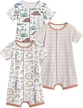 Yoofoss Baby Boy and Girl Romper 6-9 Months 100% Organic Cotton Infant Summer Clothes Short Sleeve Baby Outfit Soft and Breathbale