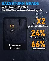 Vista 22 de Sombrero de lluvia impermeable para mujer, ala ancha, UPF50+, sombrero de sol de vaquero para hombre, plegable, suave, flexible, sombrero de playa