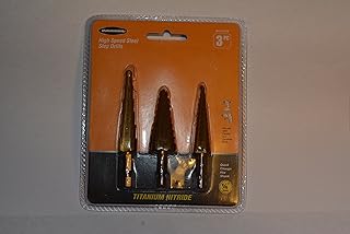 Warrior 3 Piece Titanium Nitride Coated High Speed Steel Step Drills