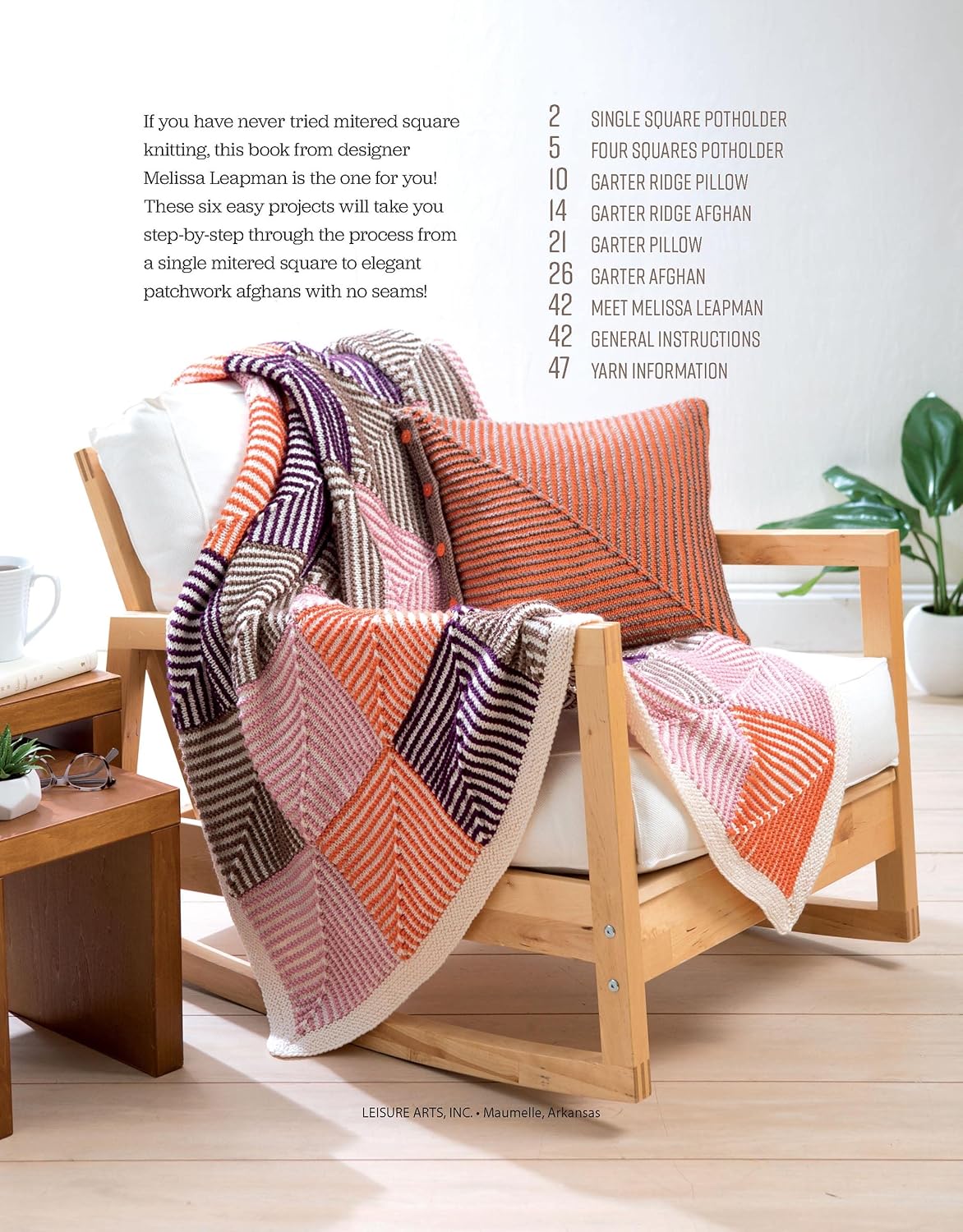 Mitered Square Knitting: 6 Posh Home Décor Projects