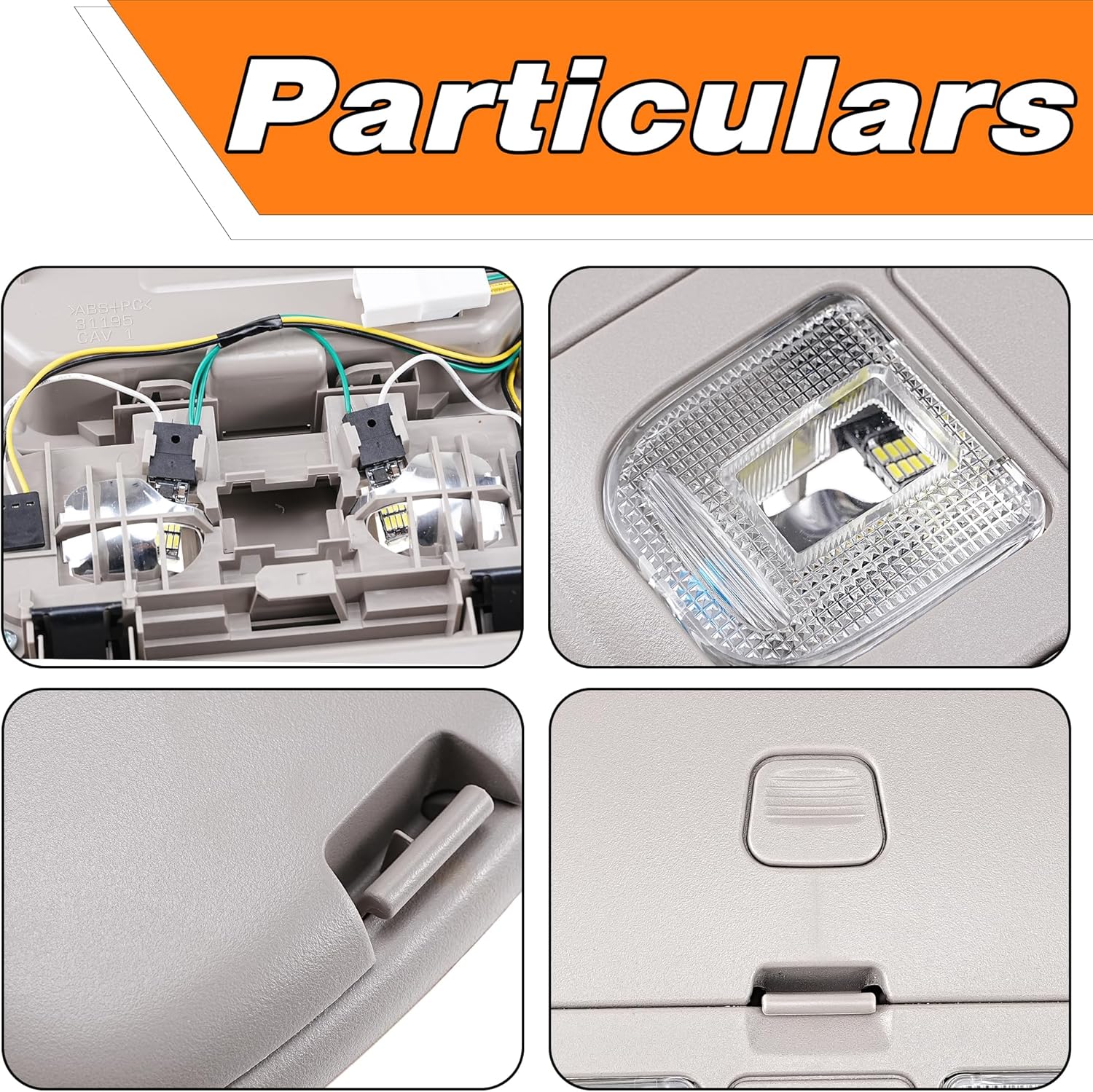 Overhead Dome Light Console Storage Compatible for Dodge Ram 1500 2500 1998-2001 Replace# 55350657, SN96TL2AA （Beige）