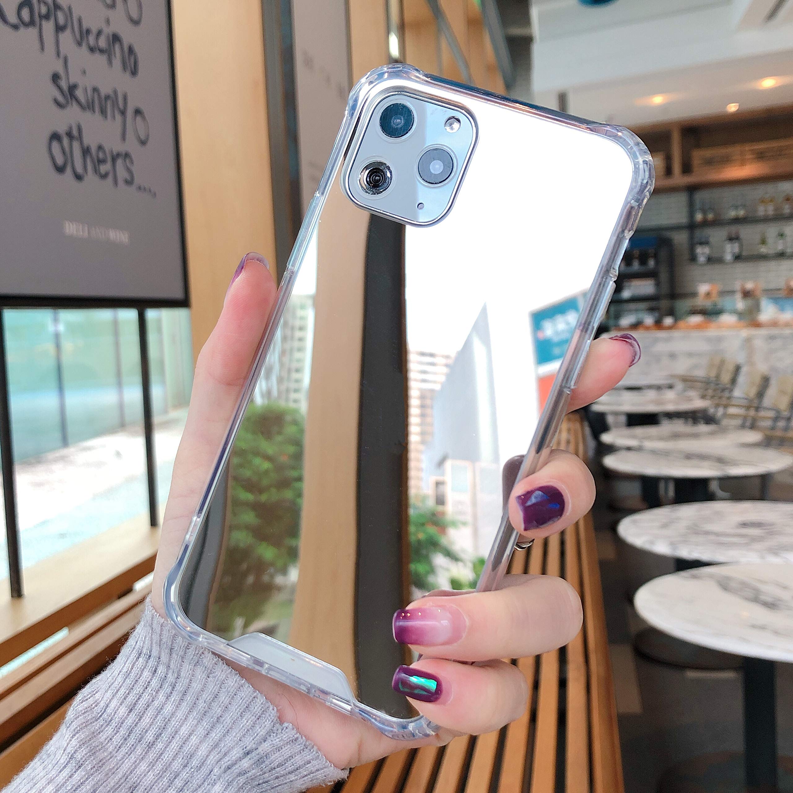KEXAAR Compatible with iPhone 11 Pro Max Mirror case, Thick Corner