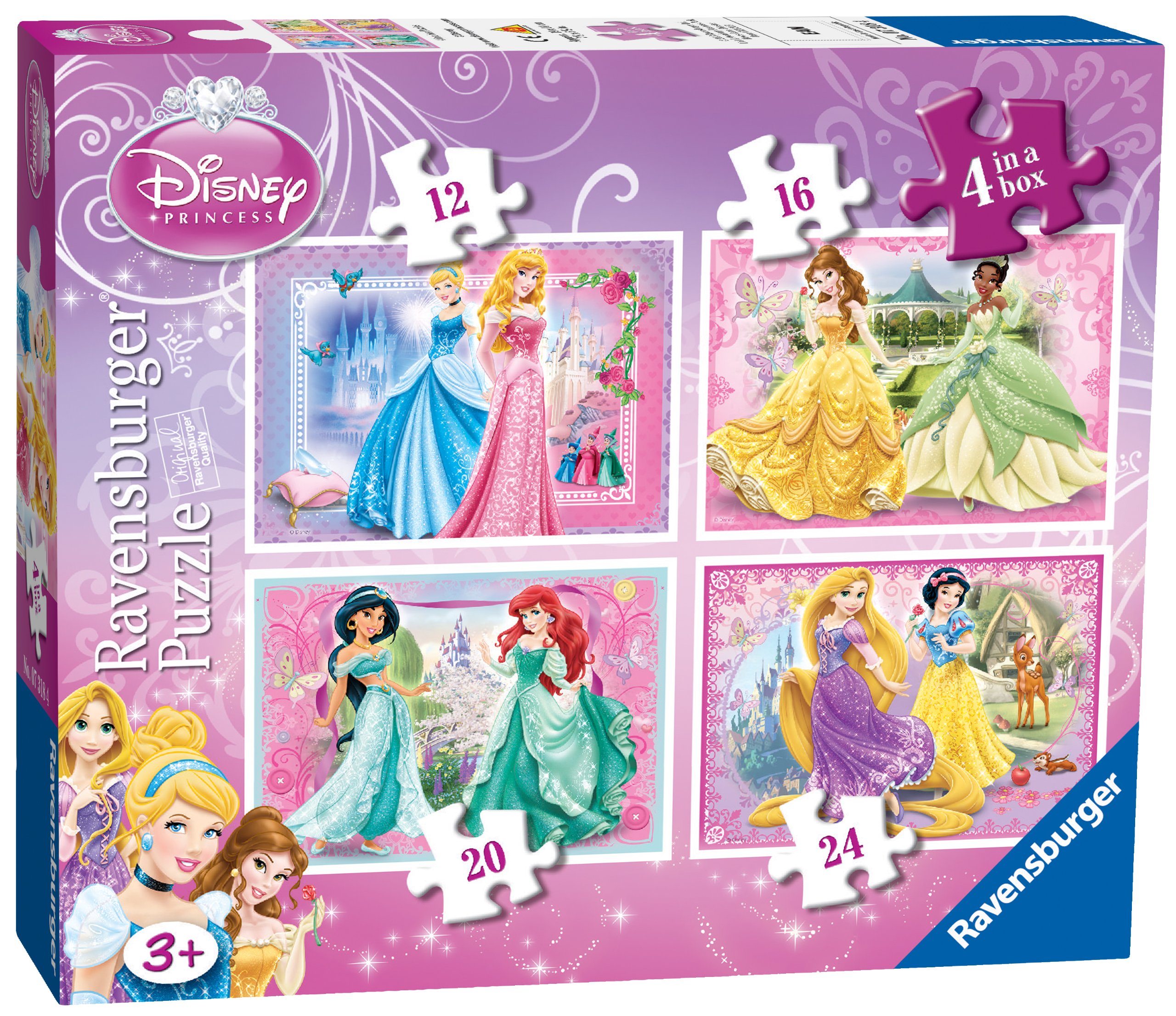 Buy Ravensburger Disney Princess 4 in a Box Puzzles Online at Low