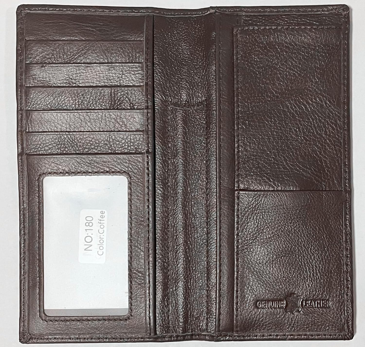 Western Premium Genuine Leather Tooled Men's Long Bifold Wallet premium cowboy wallets in 2 colors (Black Longhorn) - Image 2