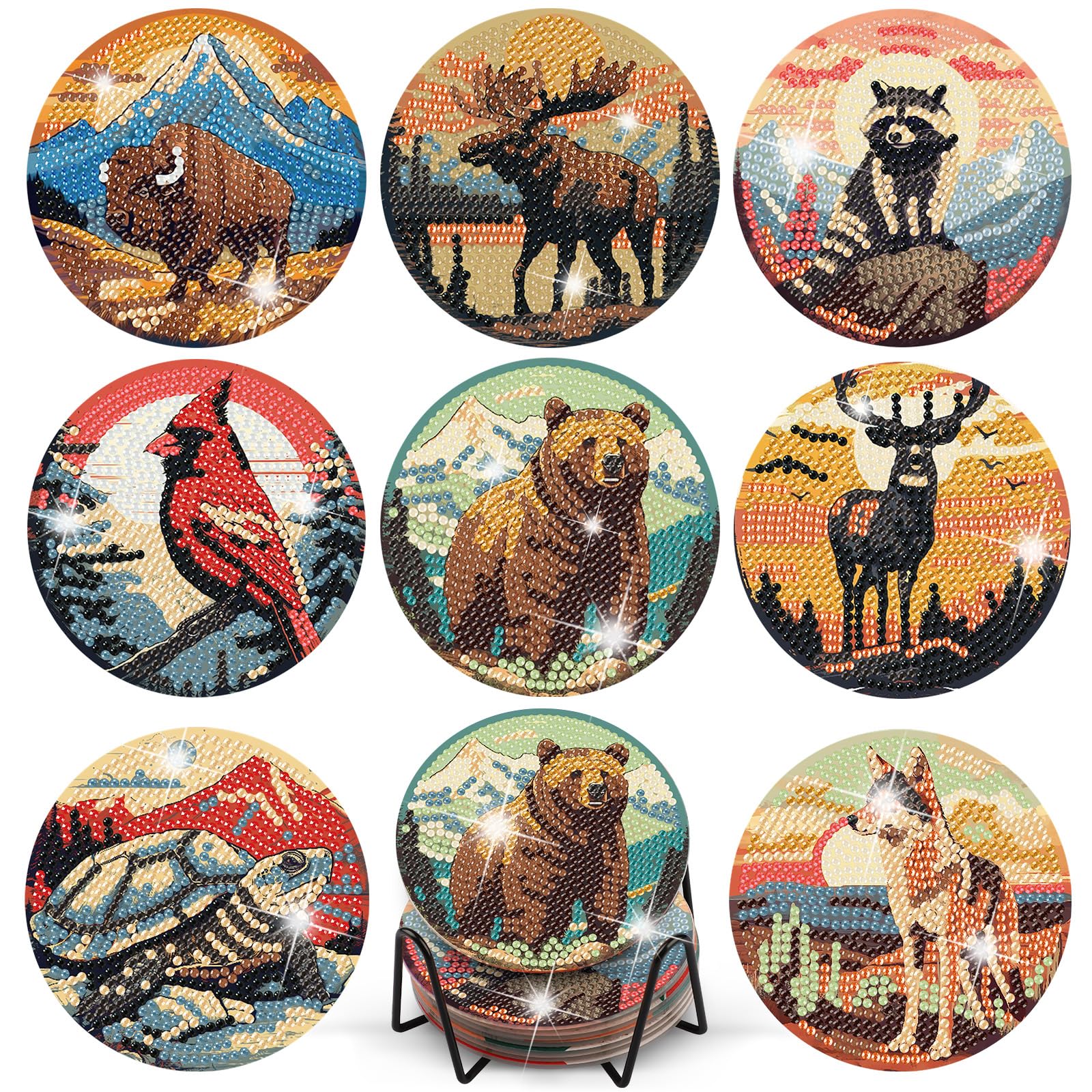 Dessous de verre pour adultes anti-rayures en liège isolant avec support de table