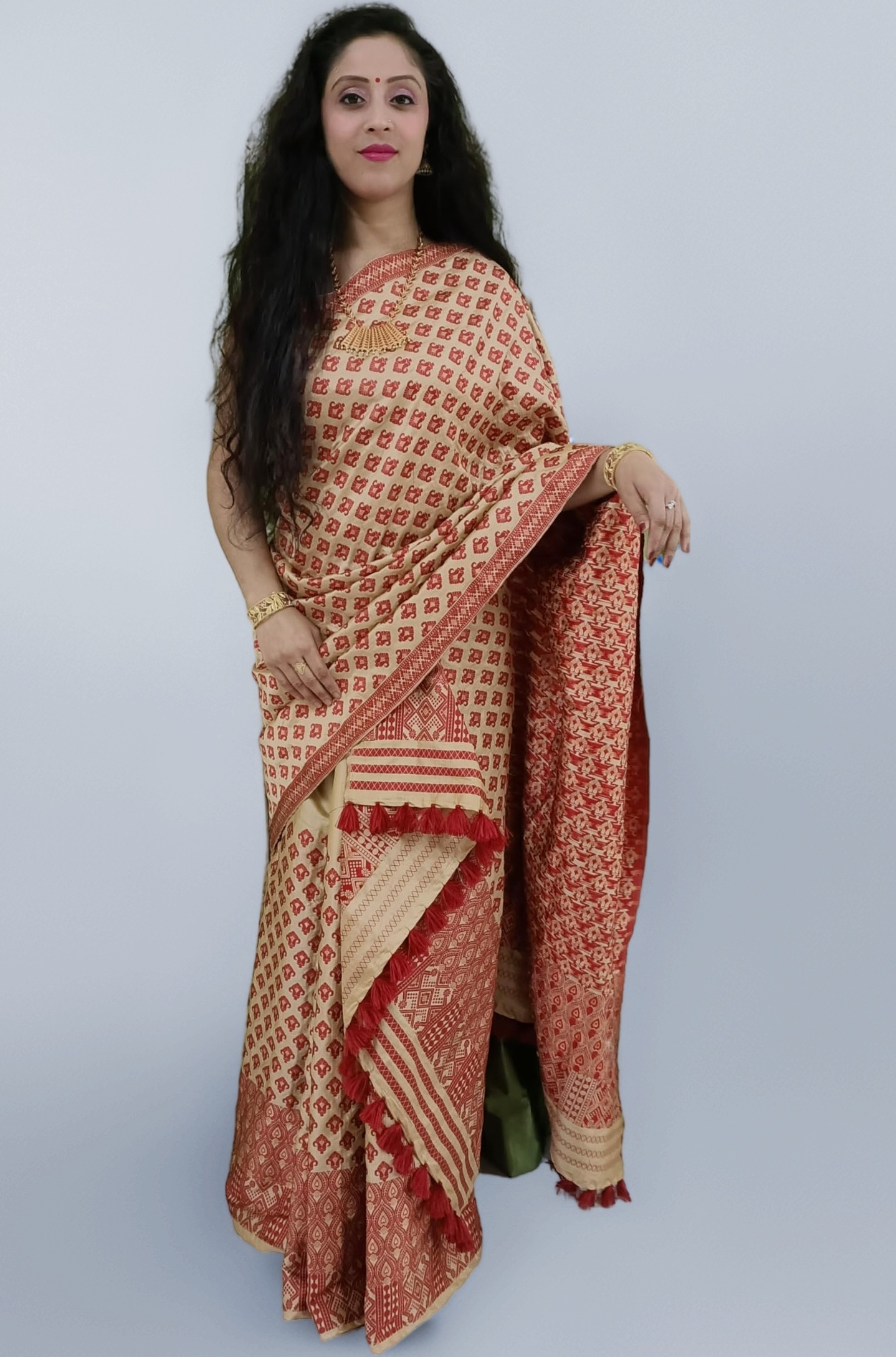 Women's Soft Silk Material Mekhela Chador | Ready To Wear Mekhela Chador