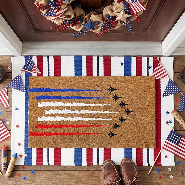 Natural Coir Patriotic Entryway Set