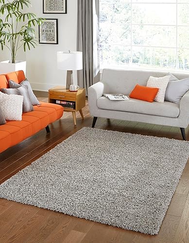 Miniatura 11 de Unique Loom Solid Shag Collection - Alfombra rectangular (10 x 13 pies 11 pulgadas, rectangular, gris nube)