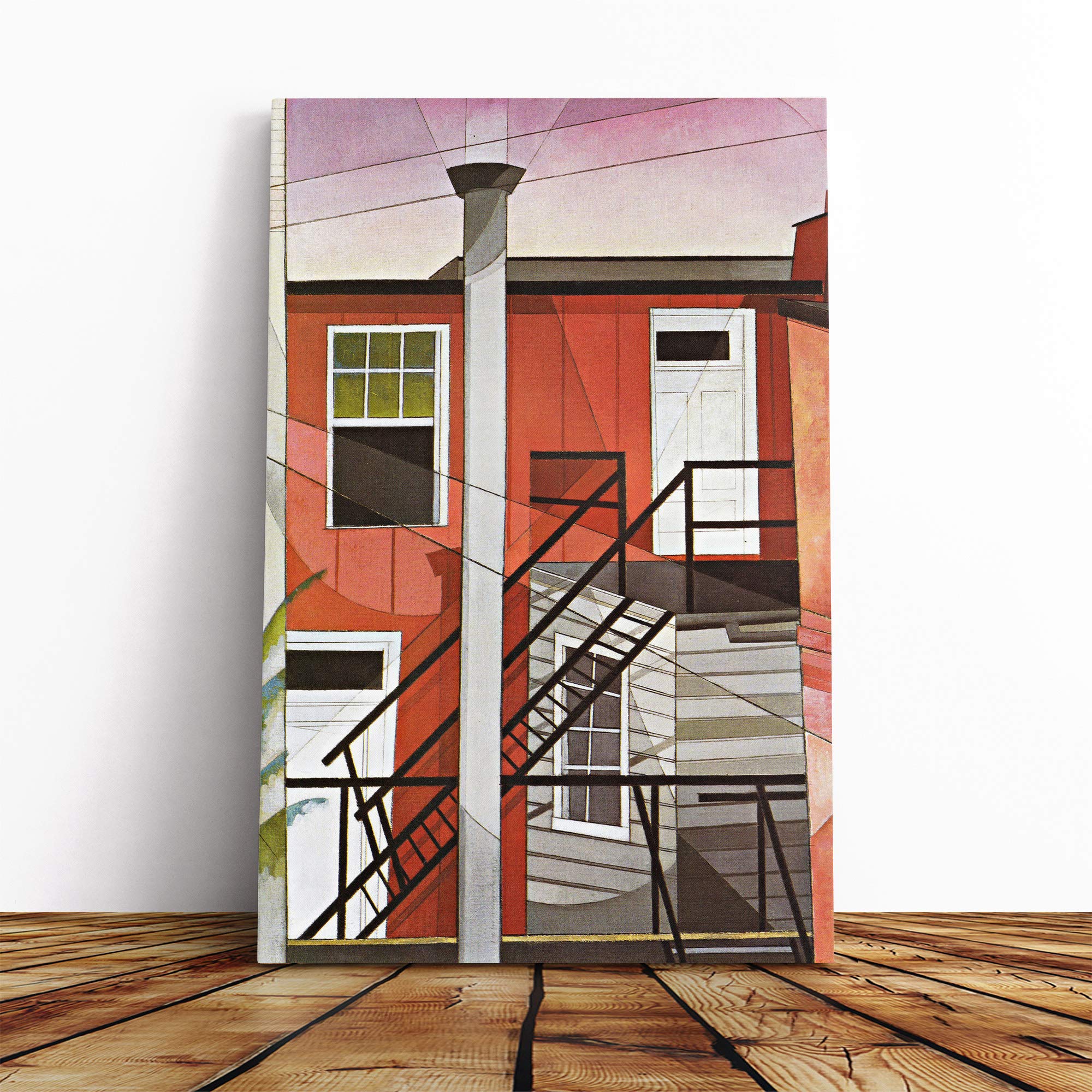 Charles Demuth Modern Conveniences Canvas Print | Gallery Wrapped 30mm Frame Wall Art | 20x14 inches | Ready to Hang | Modern Picture | Living Room Bedroom Lounge Office