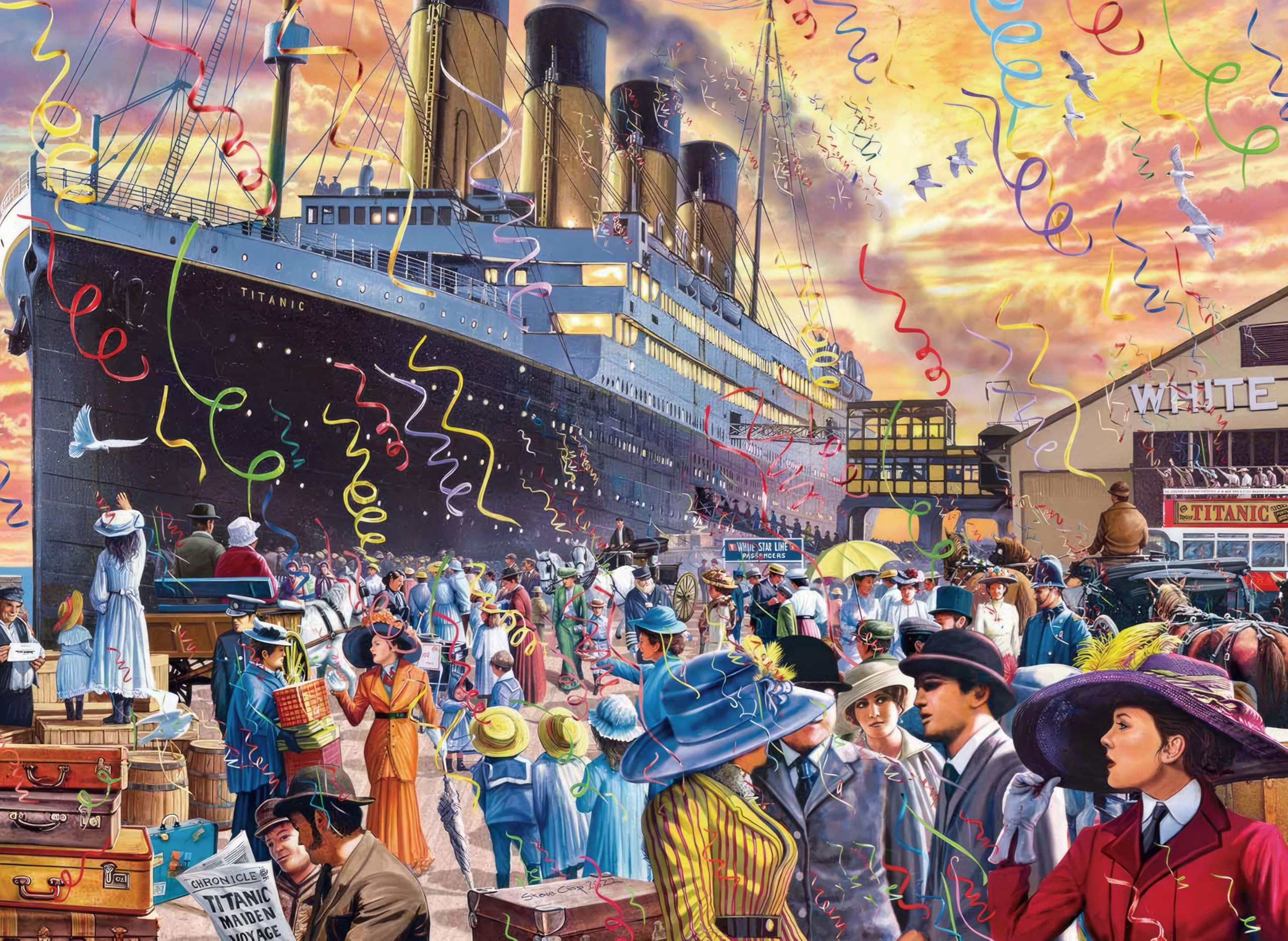 500 Piece Puzzles for Adults Titanic Sailing Ceremony 20.5 x 15 Inch 500 Piece Jigsaw Puzzles for Adults Puzzles 500 Pieces for Adults Educational