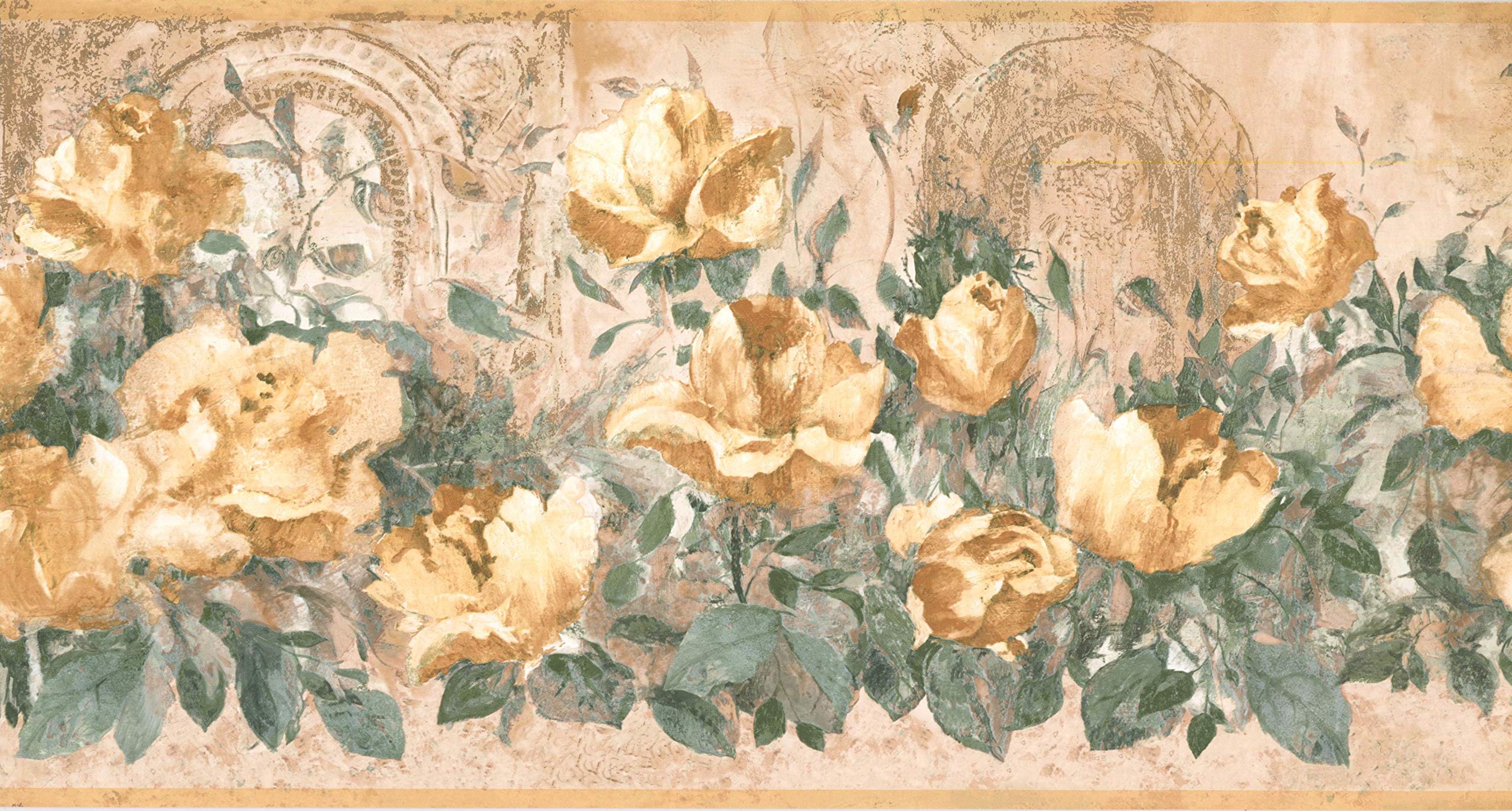 CONCORD WALLCOVERINGS ™ Classic Floral Wallpaper Border Featuring