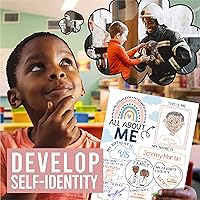 Vista 7 de Hadley Designs Póster All About Me Elementary de 20 estrellas para estudiantes, pósteres de All About Me para preescolar y jardín de infantes