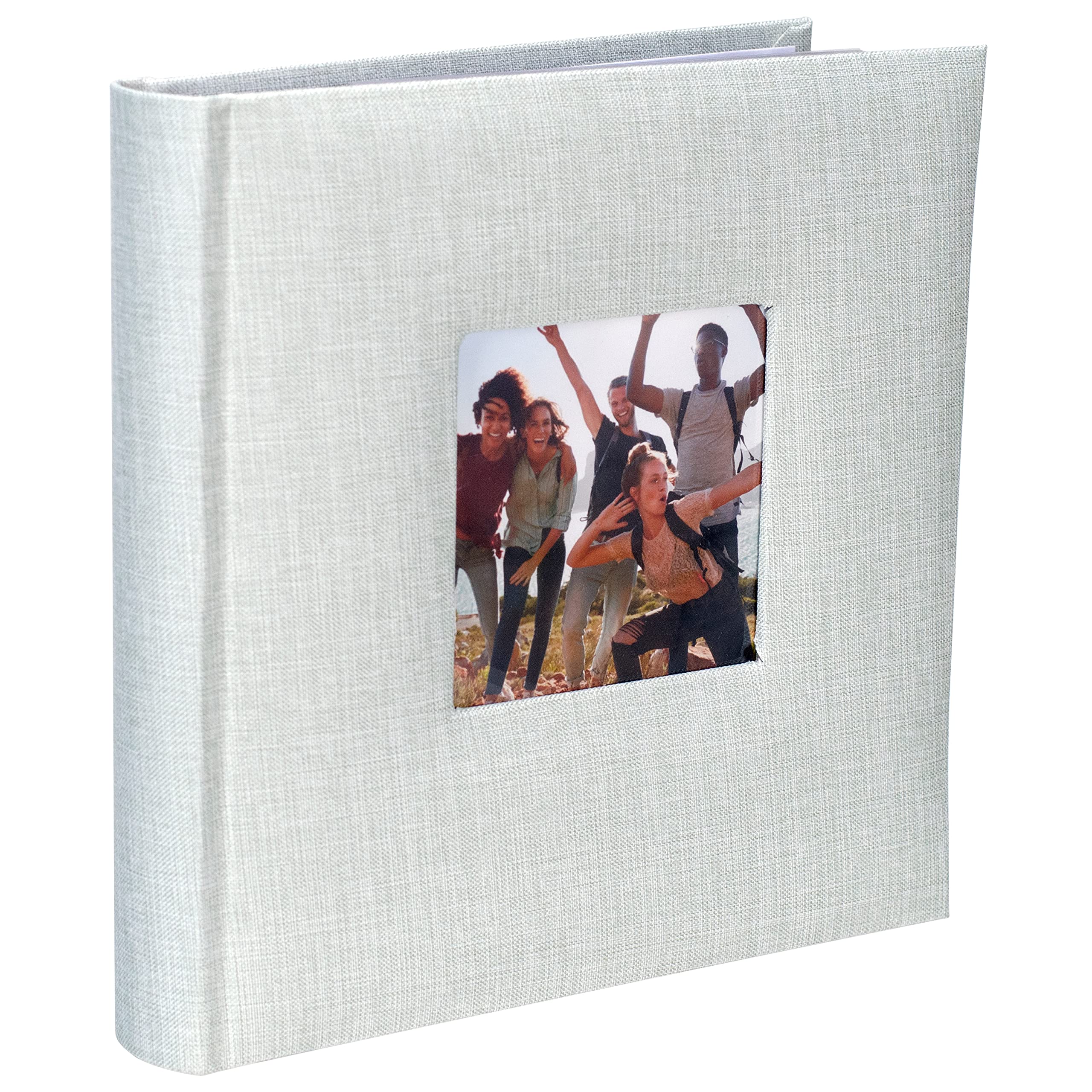 walther design Album Fotografico Grigio 28 x 30,5 cm Album per Neonati con Copertina Ritagliata e goffratura, Baby Little Foot UK-172