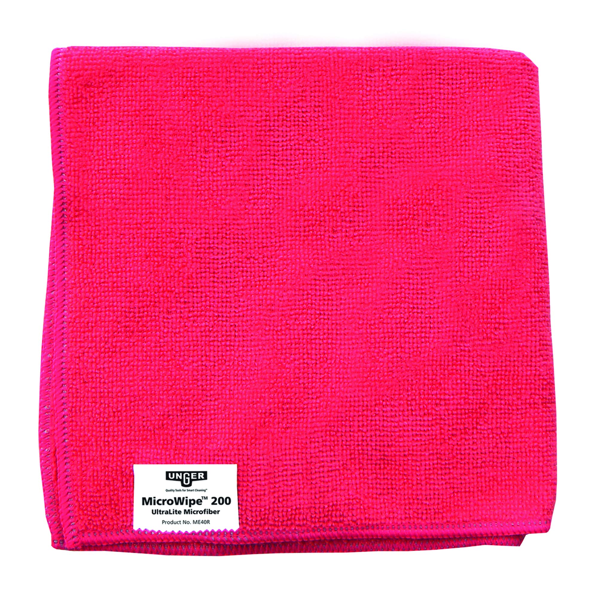 Unger ME40R SmartColor, Paño de microfibra 200, 40 cm x 40 cm, rosa, 1 unidad