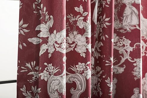 Miniatura 9 de Maison d' Hermine - Cortinas de 100% algodón, 1 panel, con filtro de luz, para sala de estar, dormitorio, con varilla y bolsillos de presillas, Joli