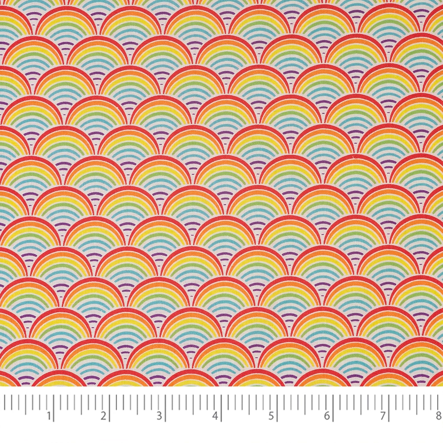 Singer, 100% Cotton,Rainbow Geo Scallops