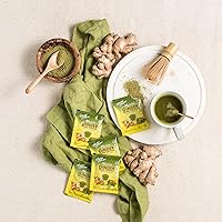 Vista 2 de Prince of Peace Cristales instantáneos de miel de jengibre con matcha, 60 bolsitas - Bebida instantánea caliente o fría que calma la garganta, fácil