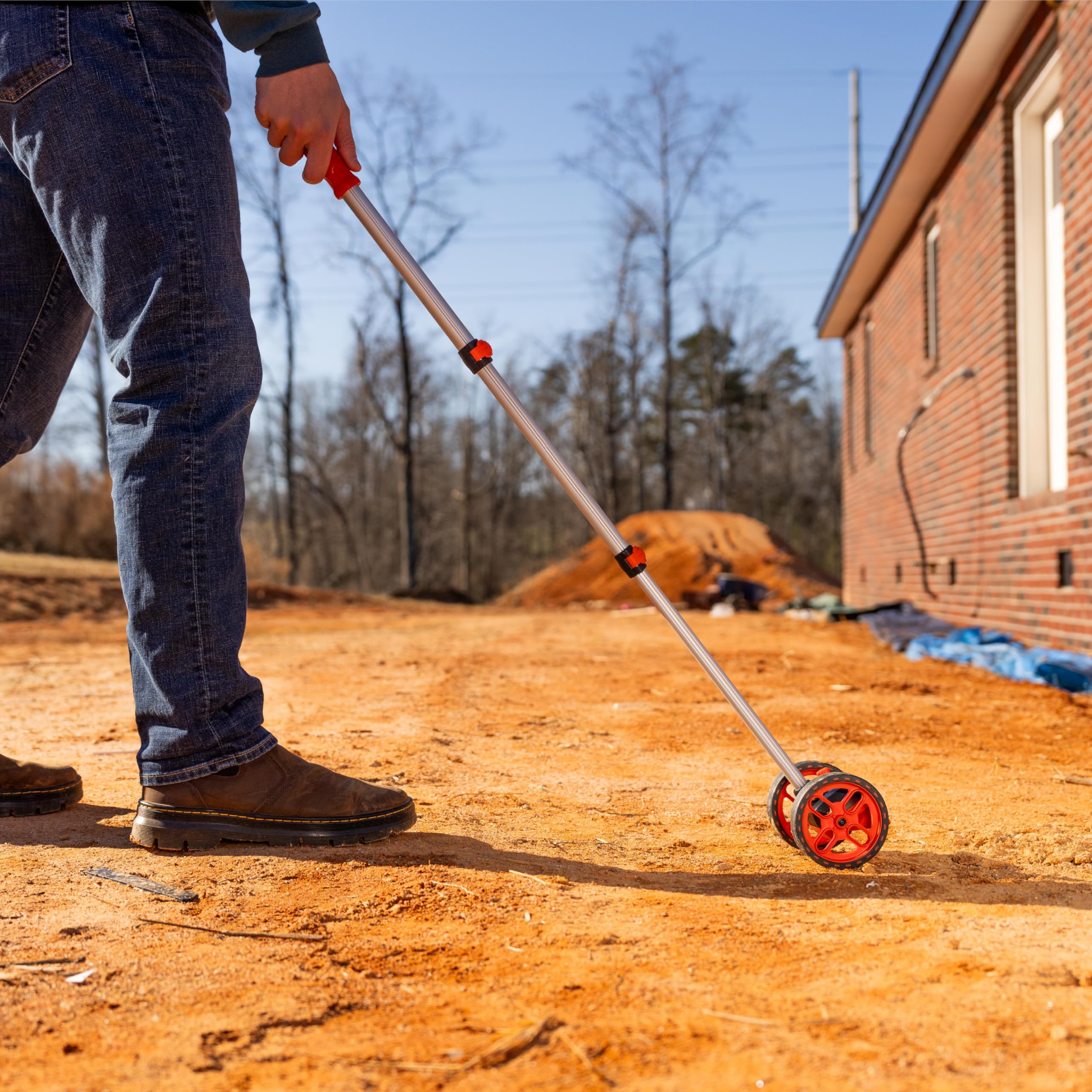 Lufkin CMW4M 10 Cm Metric Centerline Measuring Wheel - Telescopic Handle, Gear Drive Counter